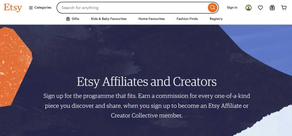 Etsy Affiliate Program